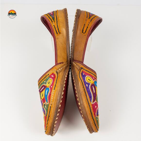 Handcrafted Punjabi Jutti Khussa Mojari Flats Multicolor Women's Size US 9 - Picture 13 of 16